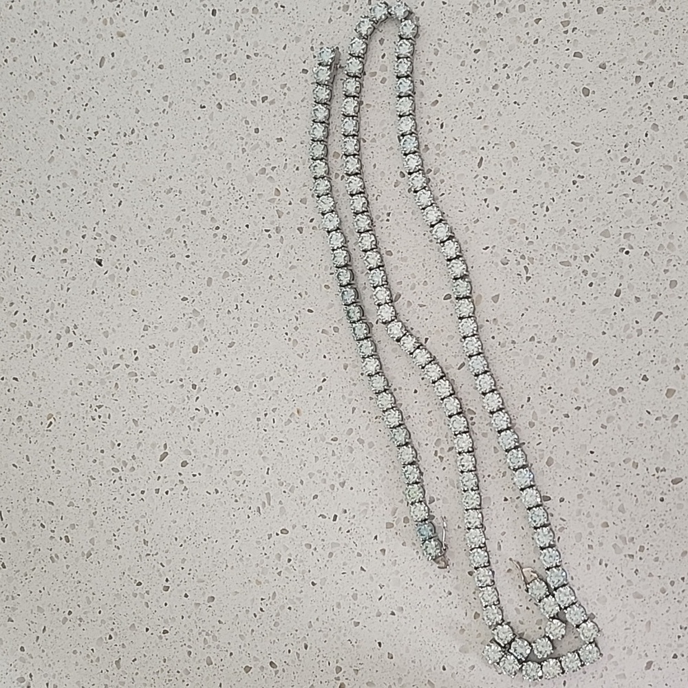 Ice Giant Blue/Green Moissanite Necklace & Bracelet